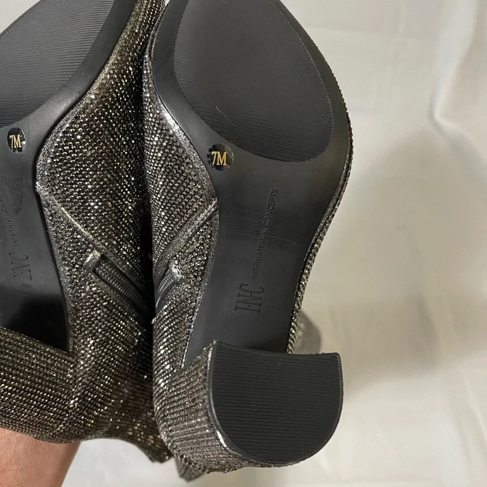 Inc international concepts women’s pewter crystal boots size 7 - Picture 8 of 10